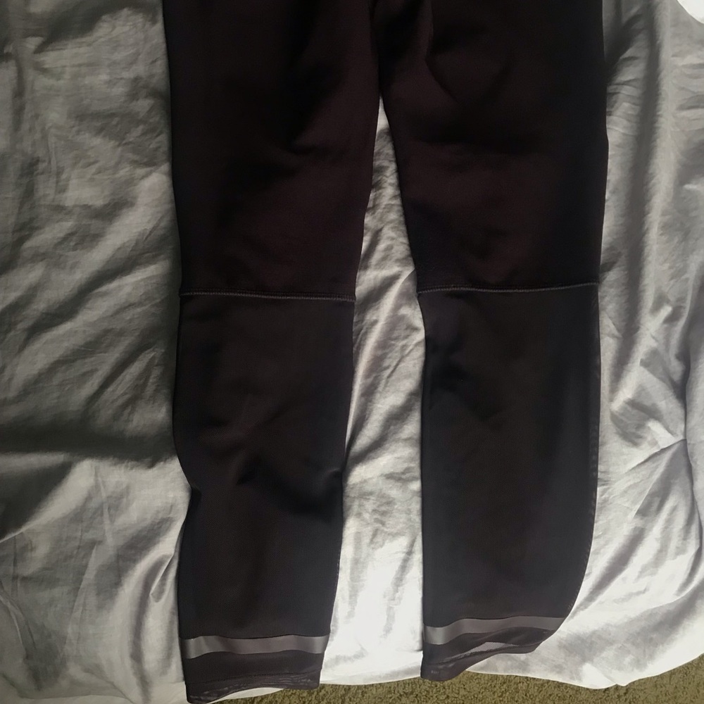 cool mesh burgundy leggings